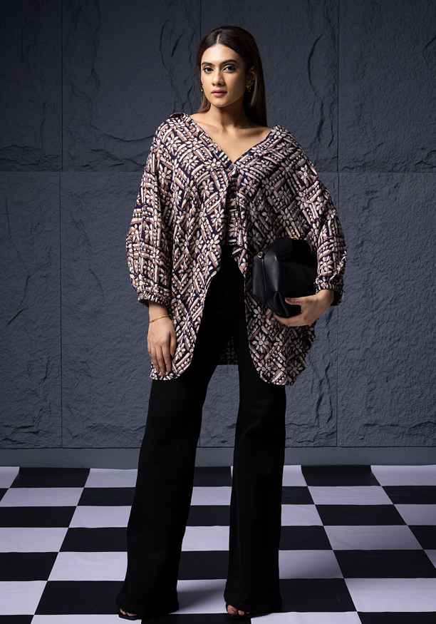 JASMINE NAVY BLUE BLOUSE